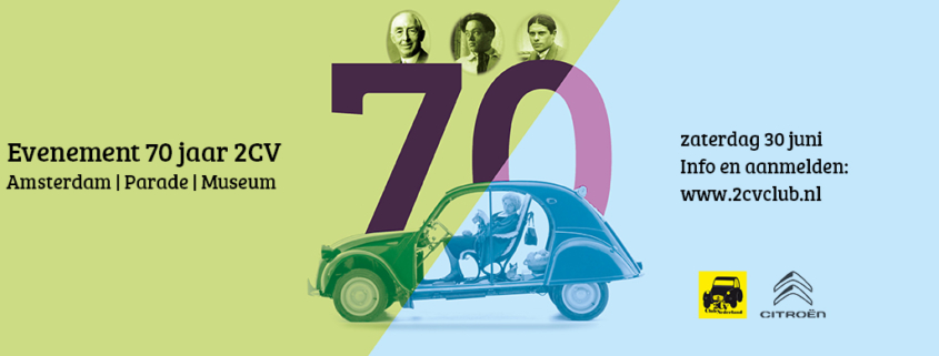 Evenement 70 jaar 2CV Amsterdam