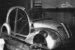 Het door het geheime ontwerpteam ontwikkelde TPV-prototype, waarbij het ontwerp ook drastisch werd aangepakt tegen de zin van Pierre Boulanger in. 
