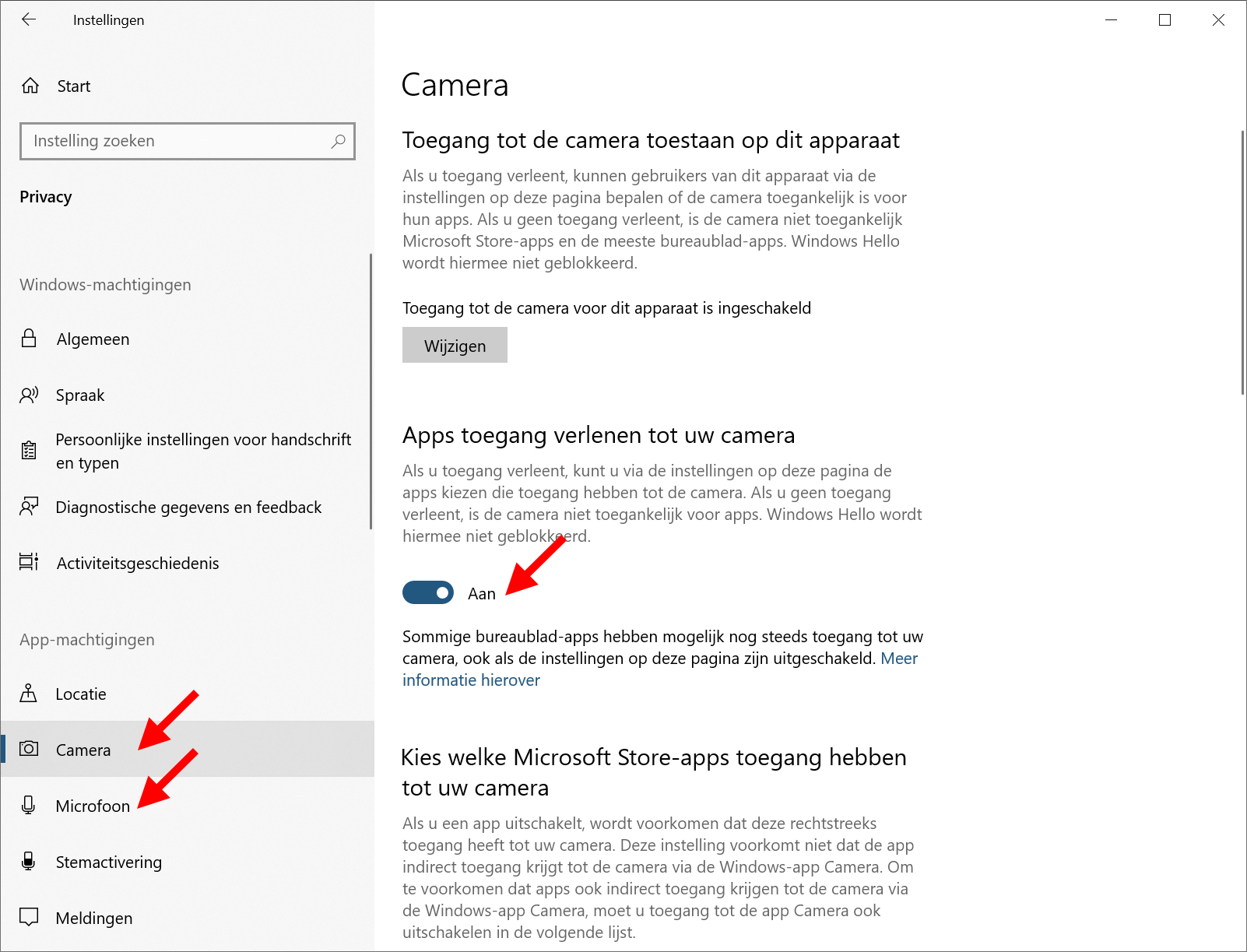 Verlichting Bekwaamheid tong toegang tot camera en microfoon toestaan ...